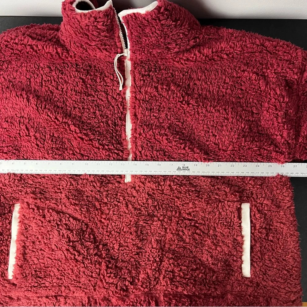 NWT Anthropologie Annette Sherpa Pullover Sweater 1/4 zip Cozy w/pockets XL